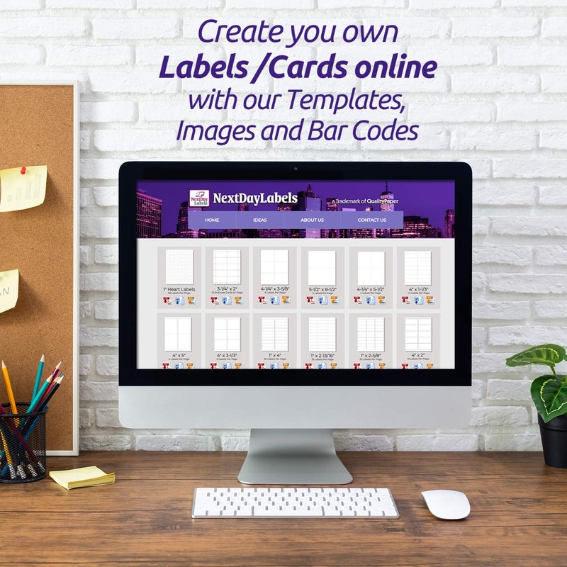 NextDayLabels â€“ 4â€ x 2â€ Rectangular Sticker Labels for Printer - White Laser/Inkjet Printer Labels Return Address Labels Shipping Label Stickers (25 Sheets, 10 Per Sheet, 250 Labels) - Image 4
